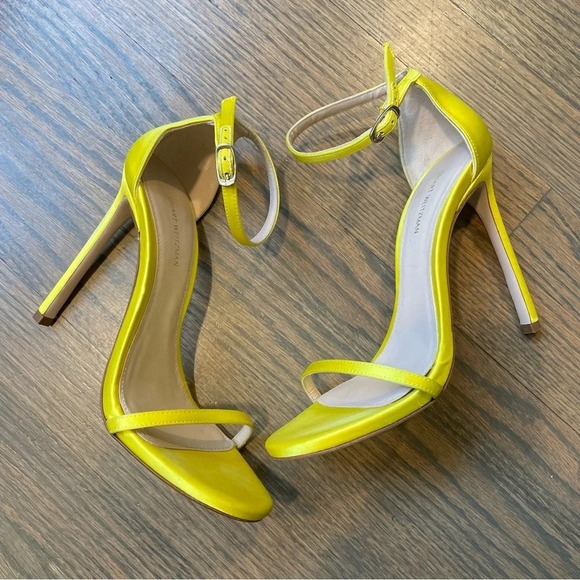 Stuart Weitzman Nudist Satin Sandals Size 8 - Picture 12 of 12